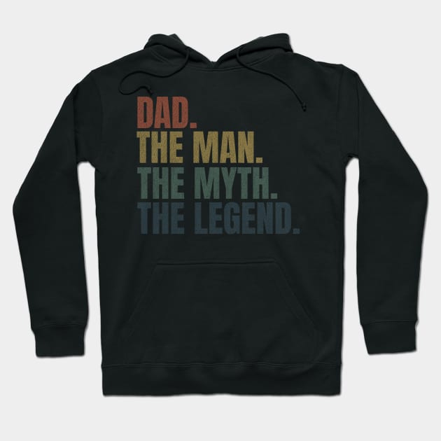 Retro coloured Dad the Legend Hoodie by Maison de Kitsch